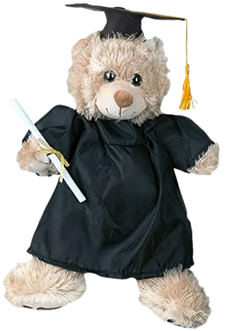 Graduation Gown w/Hat Outfit Fits Most 8"-10" Webkinz